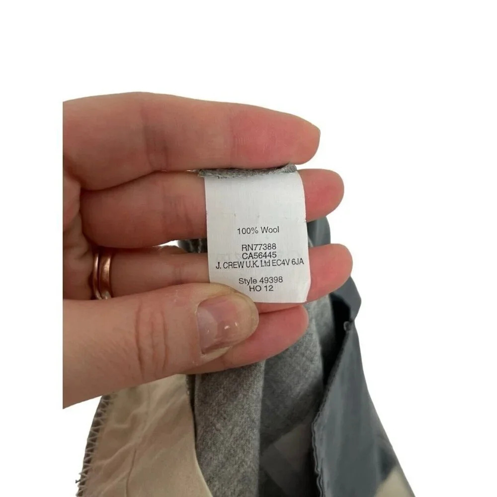 J. Crew Gray Wool Cafe Capri Ankle Dress Pants Style 49398 Size 2 Woman’s - Picture 4 of 7